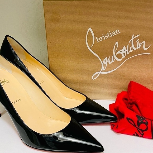 Christian Louboutin Kate’s in 85mm. Black patent. EU37.5100% authentic - Picture 1 of 13